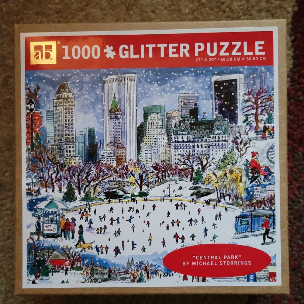 ab Puzzles Central Park Michael Storrings 1000pc Glitter jigsaw puzzle
